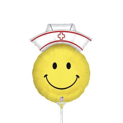 Mini fóliový balón Smiley Sestrička 36cm