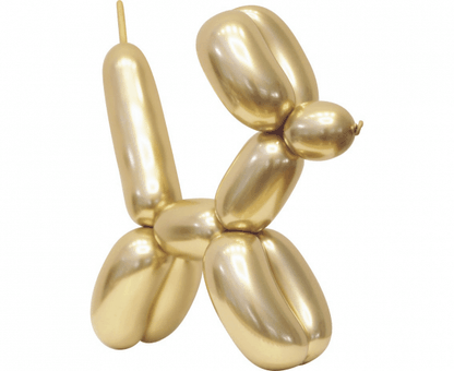Modelovacie balóny saténové zlaté 50ks 152cm