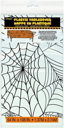 Plastový obrus pavučina biela 137x274cm