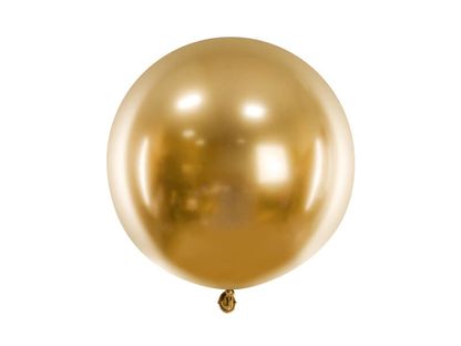 Guľatý balón metalický zlatý 60cm
