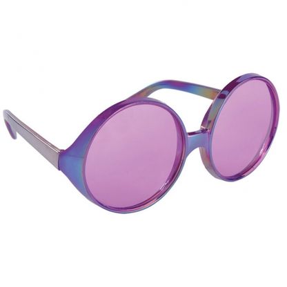 Veľké disco okuliare fialové