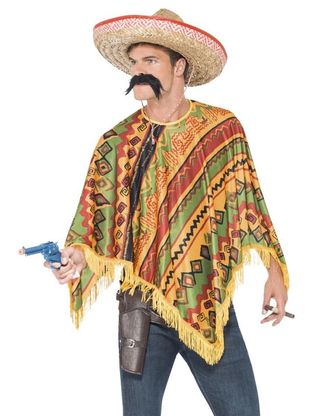 Pánsky kostým Mexičan Pončo + fúzy