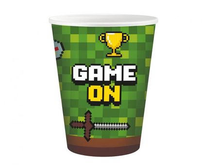 Papierové poháre Minecraft Game on 200ml 6ks