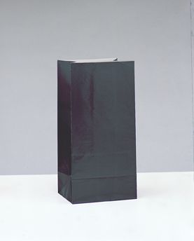 Papierové sáčky čierne 25cm 12ks