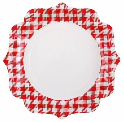 Papierové taniere Piknik klasik 21cm 10ks