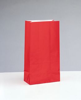 Papierové sáčky červené 25cm 12ks