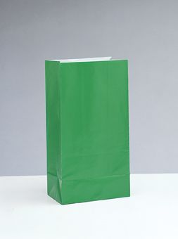 Papierové sáčky zelené 25cm 12ks