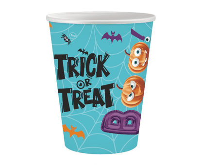 Papierové poháre Halloween Trick Treat 250ml 6ks