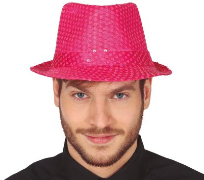 Párty klobúk ružový s trblietkami