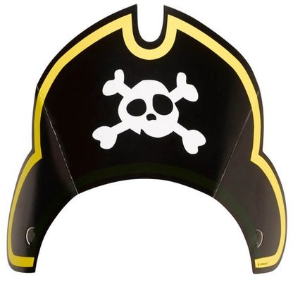 Párty klobúčiky Pirátsky klobúk 8ks