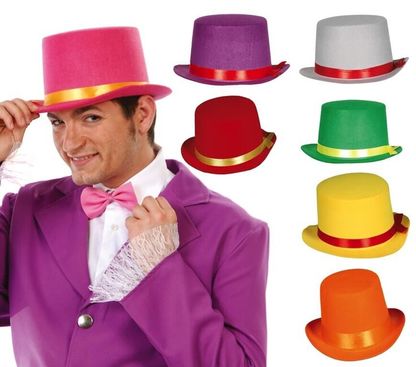 Párty klobúky s mašľou farebný mix