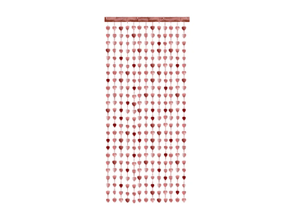 Párty opona ružovo-zlaté srdce 100x245cm