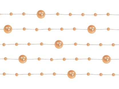 Perleťové girlandy oranžové 130cm 5ks