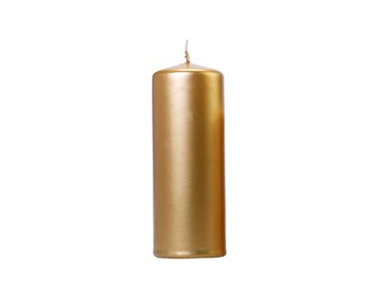 Valcové sviečky zlaté metalické 15x6cm 6ks
