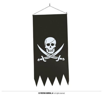 Pirátska vlajka na zavesenie 43x86cm