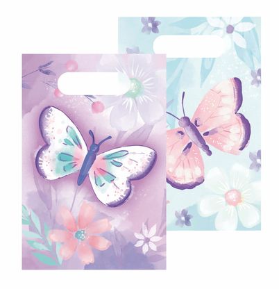 Darčeková taška Motýlik pastelový 8ks
