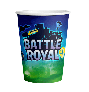 Papierové poháre Battle Royal 250ml 8ks