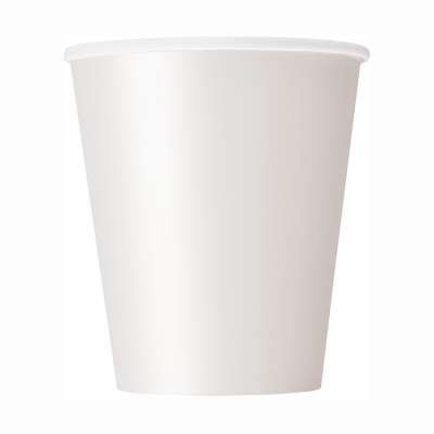Papierové poháre biele 8ks 270ml