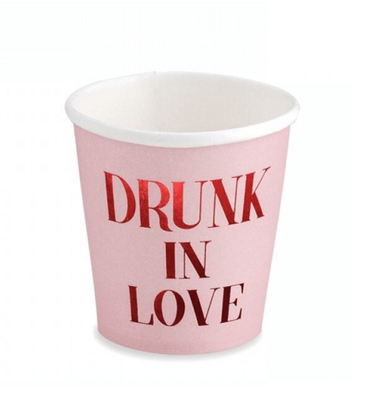 Papierové poháre Drunk in love 260ml 6ks