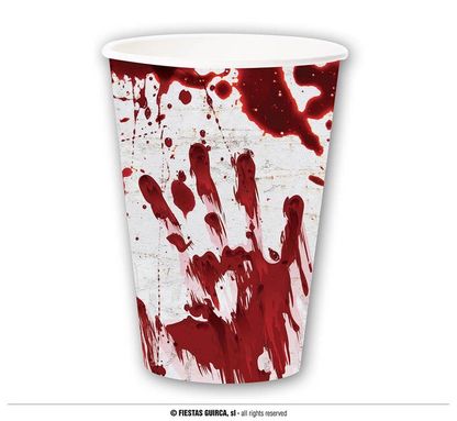 Papierové poháre Krvavý Halloween 355ml 6ks