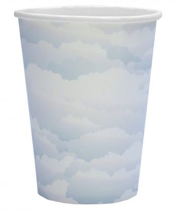 Papierové poháre Obláčik modrý 270ml 10ks