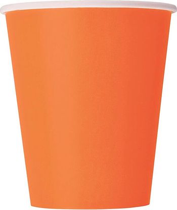 Papierové poháre oranžové 270ml 14ks