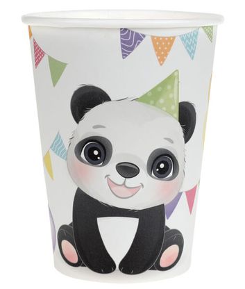 Papierové poháre Panda 270ml 10ks