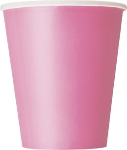 Papierové poháre ružové 270ml 14ks