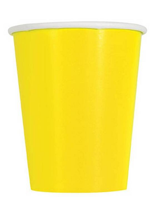 Papierové poháre žlté 270ml 8ks