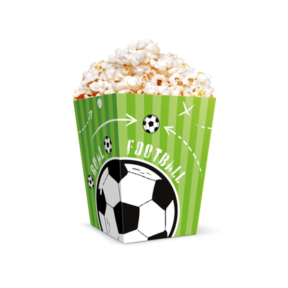 Popcornové krabice Futbal 6ks 12,5x8,5cm
