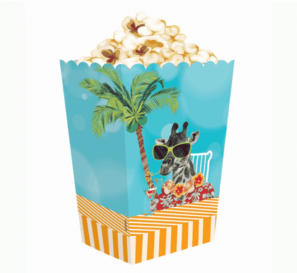 Popcornovná krabica Summer Party 4ks 13x19cm