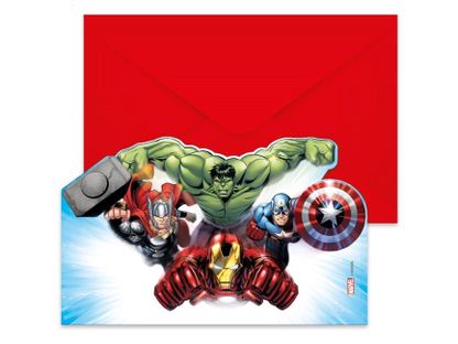 Pozvánky Avengers symboly 6ks