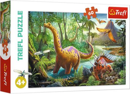 Puzzle Dinosaury na cestách 60 dielikov