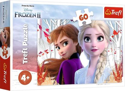 Puzzle Frozen Elsa a Anna v lese 60 dielikov
