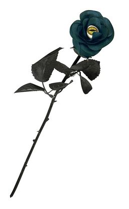 Umelá ruža modrá s okom 42cm
