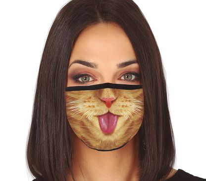 Rúško na tvár Jazyk Mačky 3vrstvové