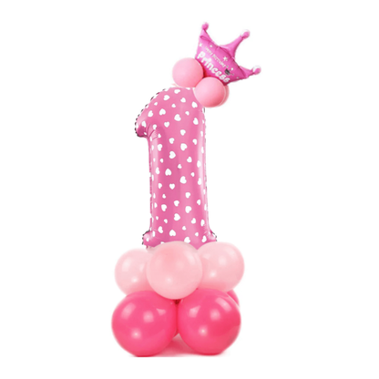 Sada balónov na oslavu 1.narodenín dievčatka 15ks