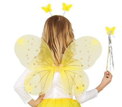 Sada doplnkov k detskému kostýmu Motýľa 3ks