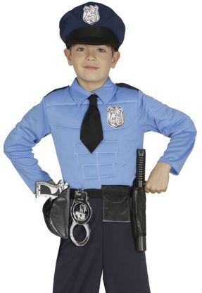 Sada doplnkov k detskému kostýmu Policajta/Policajtky 4ks