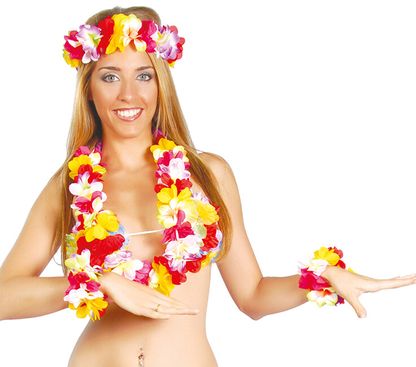 Sada doplnkov ku kostýmu Havajská tanečnica 4ks