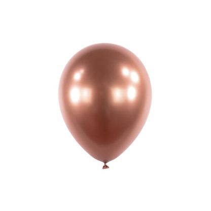 Balóny ružovo-zlaté saténové 12cm 100ks