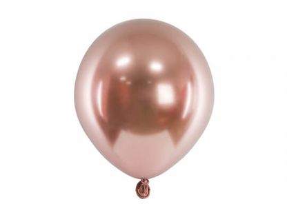 Saténové balóny ružovo zlaté 12cm 50ks