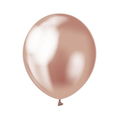 Saténové balóny ružovo zlaté 30cm 6ks