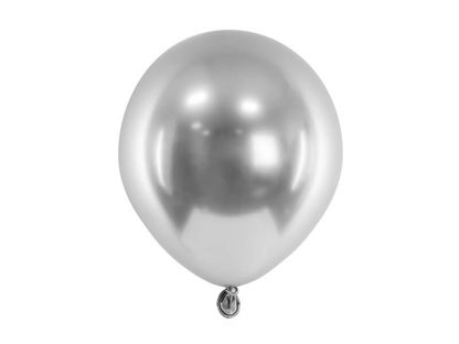 Saténové balóny strieborné 12cm 50ks