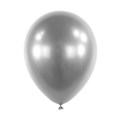 Balóny strieborné saténové 27,5cm 50ks