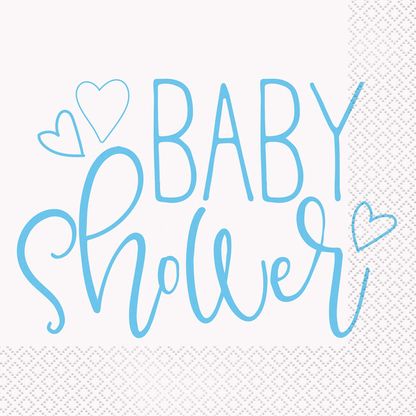 Servítky Baby Shower modré 33x33cm 16ks