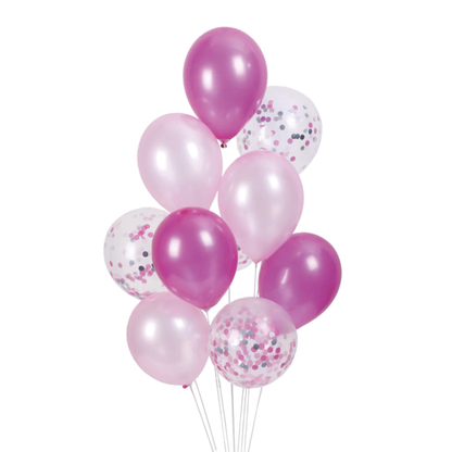 Set balónov ružový mix 30cm 10ks