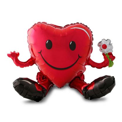 Fóliový multibalón Smiley heart 3D 50x33cm