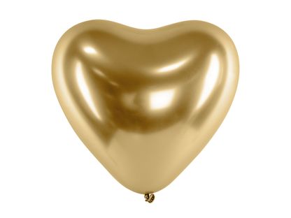 Srdcové balóny zlaté 30cm 5ks