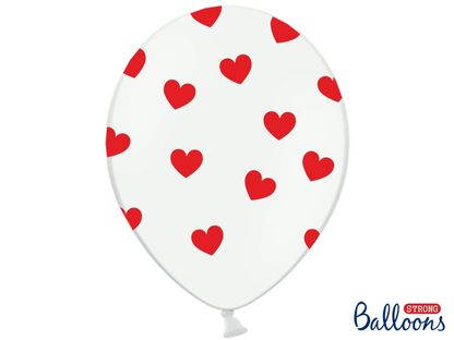 Balóny červené srdcia 30cm 6ks